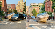 30-foot boat falls off trailer, interrupts traffic in Cambridge